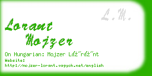 lorant mojzer business card